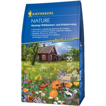 Niedrige Wildblumen- und Kräuterwiese - Mischung 0,25 kg (1 kg / € 79,96)